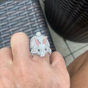 Kate Spade Silver and Pink Ring with Elegant Design